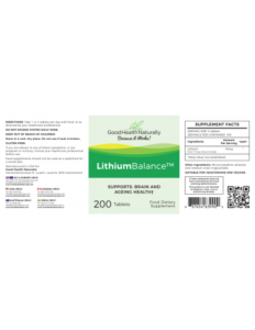 Lithium balance ingredients 